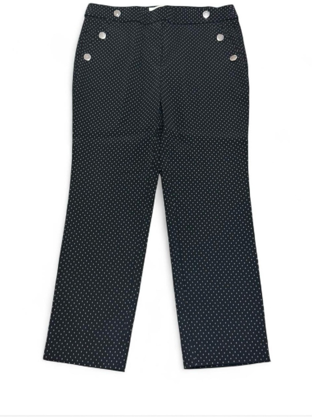 Jules & Leopold Dress Pants Black Diamond Polka Dot Sailor Stretch Womens Large